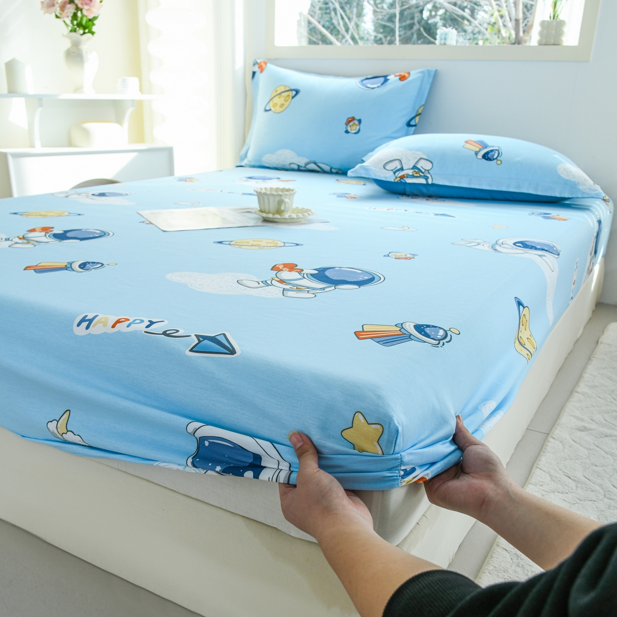 91家纺网 家纺一手货源 找家纺 （总）缘舒家纺 2026新款全棉纯棉印花单床笠床笠单件