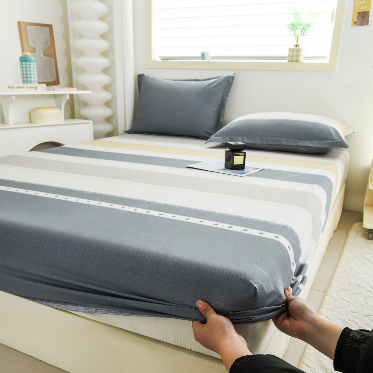 91家纺网 家纺一手货源 找家纺 （总）缘舒家纺 2026新款全棉纯棉印花单床笠床笠单件