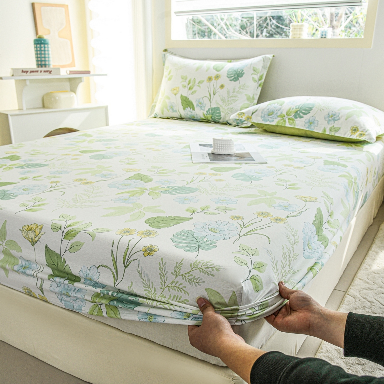 91家纺网 家纺一手货源 找家纺 （总）缘舒家纺 2026新款全棉纯棉印花单床笠床笠单件