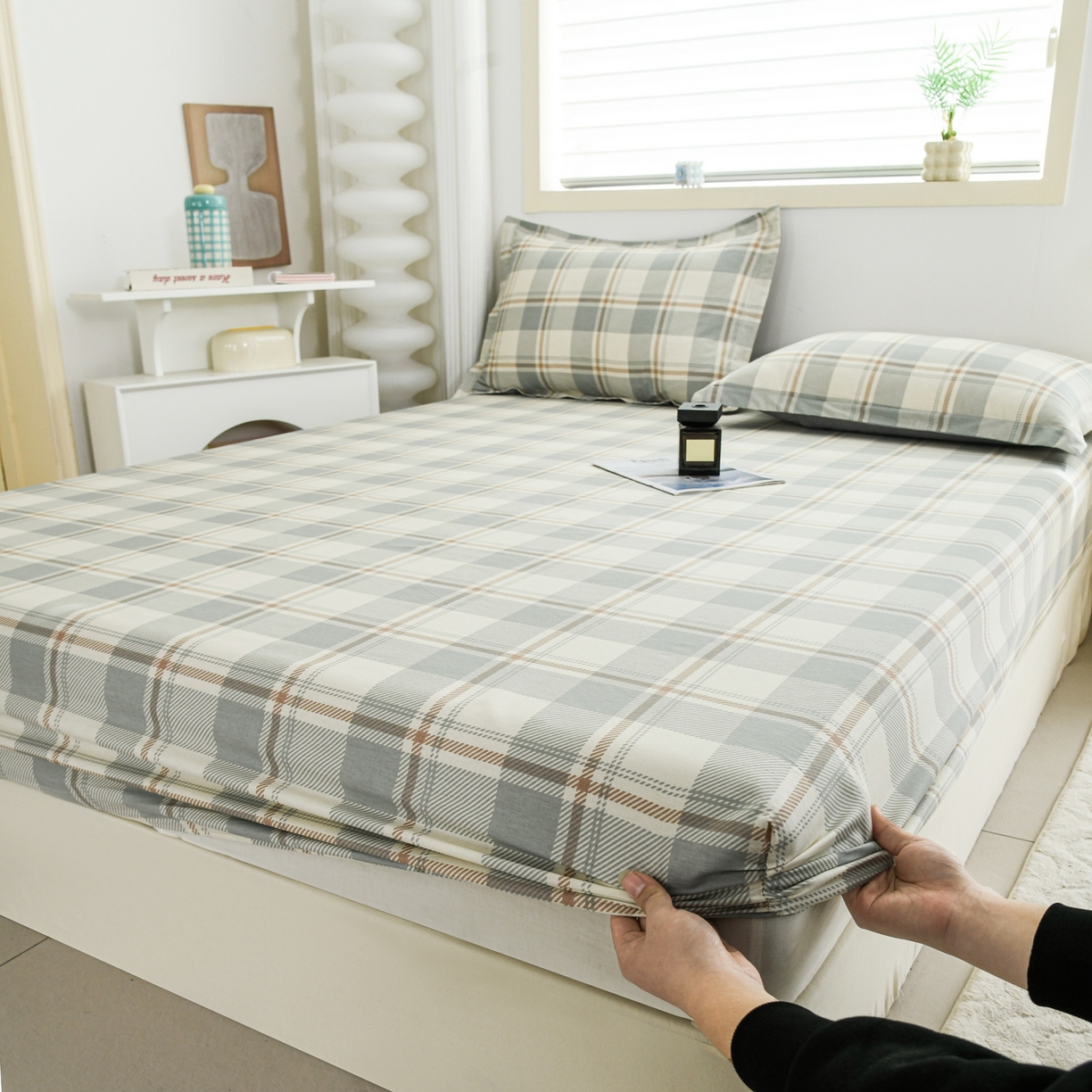 缘舒家纺 2026新款全棉纯棉印花单床笠床笠单件 柏拉格