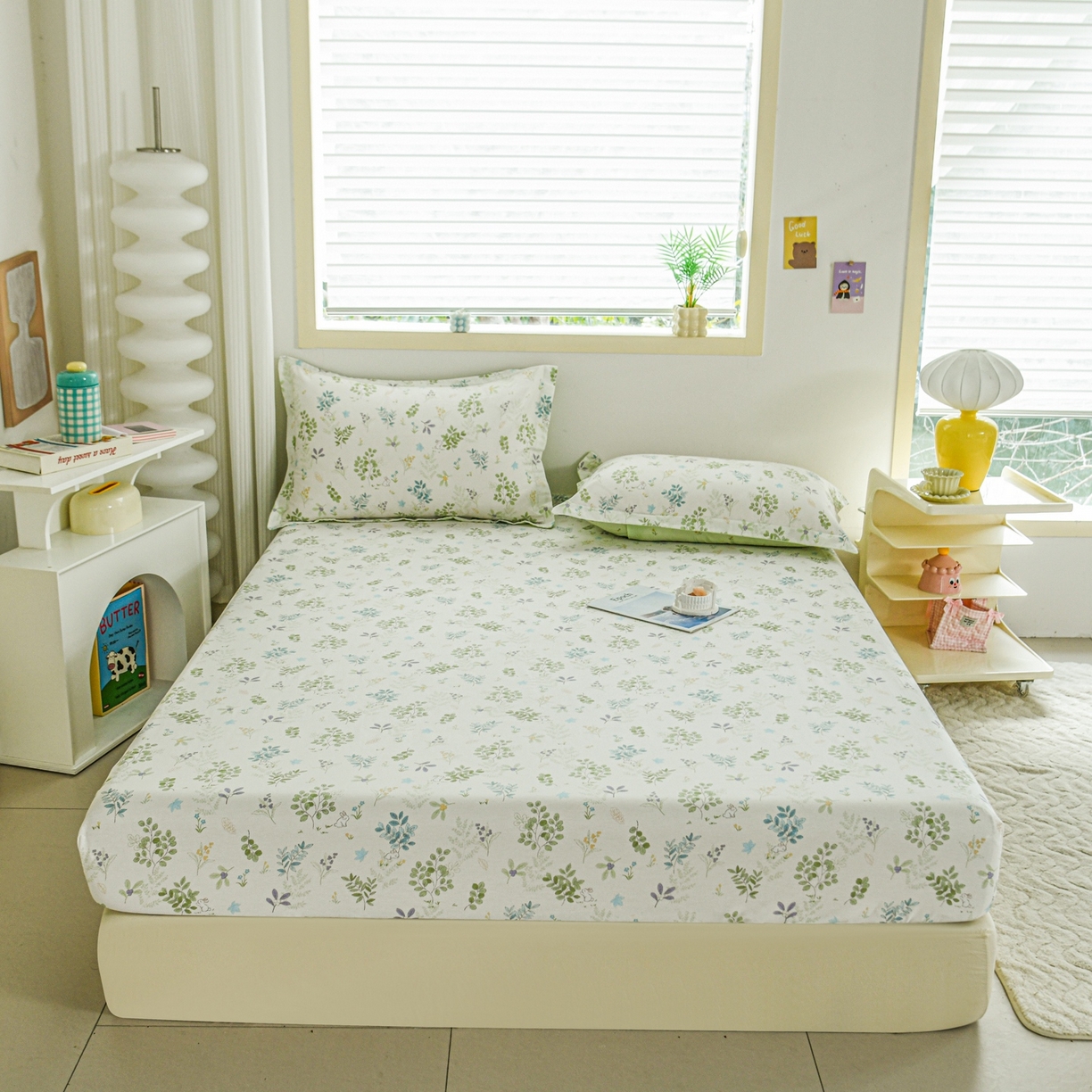 91家纺网 家纺一手货源 找家纺 缘舒家纺 2026新款全棉纯棉印花单床笠床笠单件 花丛小艺