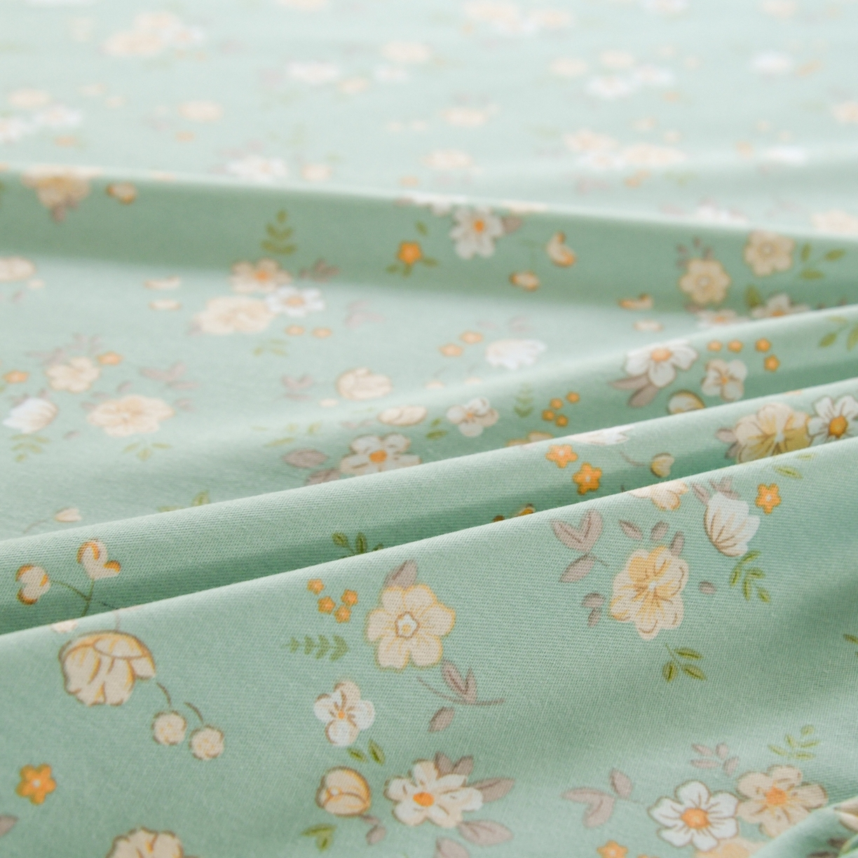 91家纺网 家纺一手货源 找家纺 缘舒家纺 2026新款全棉纯棉印花单床笠床笠单件 花间兔