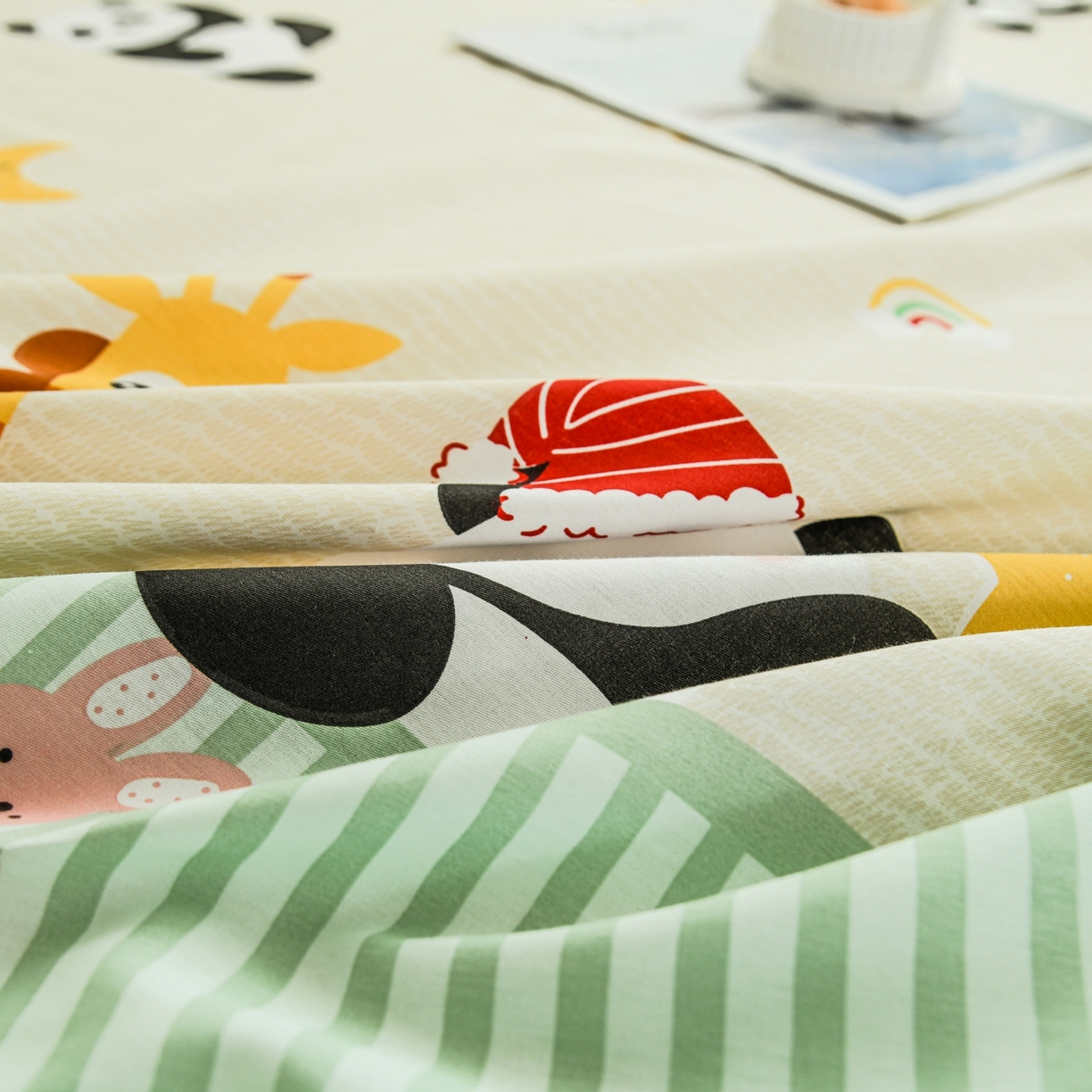 91家纺网 家纺一手货源 找家纺 缘舒家纺 2026新款全棉纯棉印花单床笠床笠单件 萌宠乐园