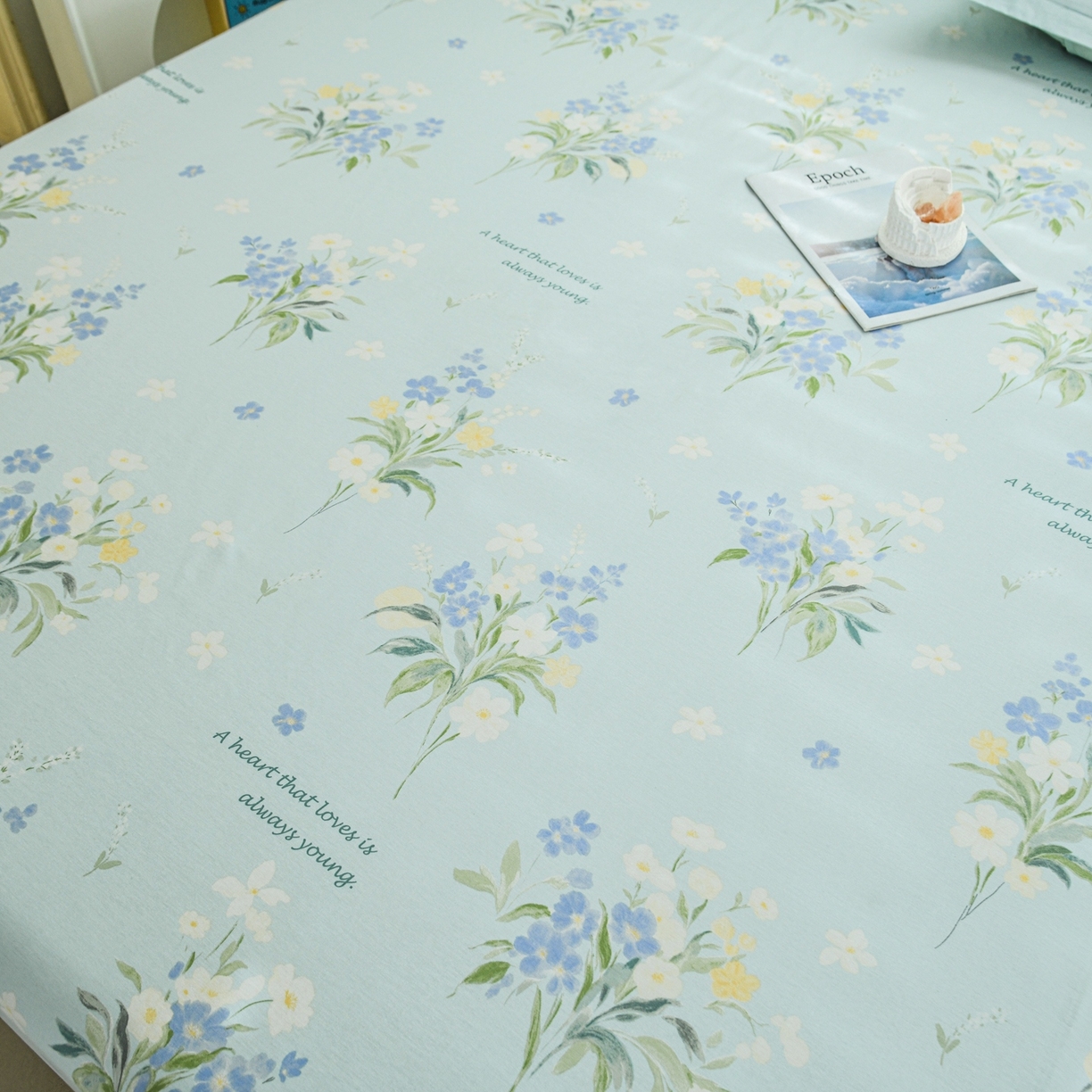 91家纺网 家纺一手货源 找家纺 缘舒家纺 2026新款全棉纯棉印花单床笠床笠单件 雾莲