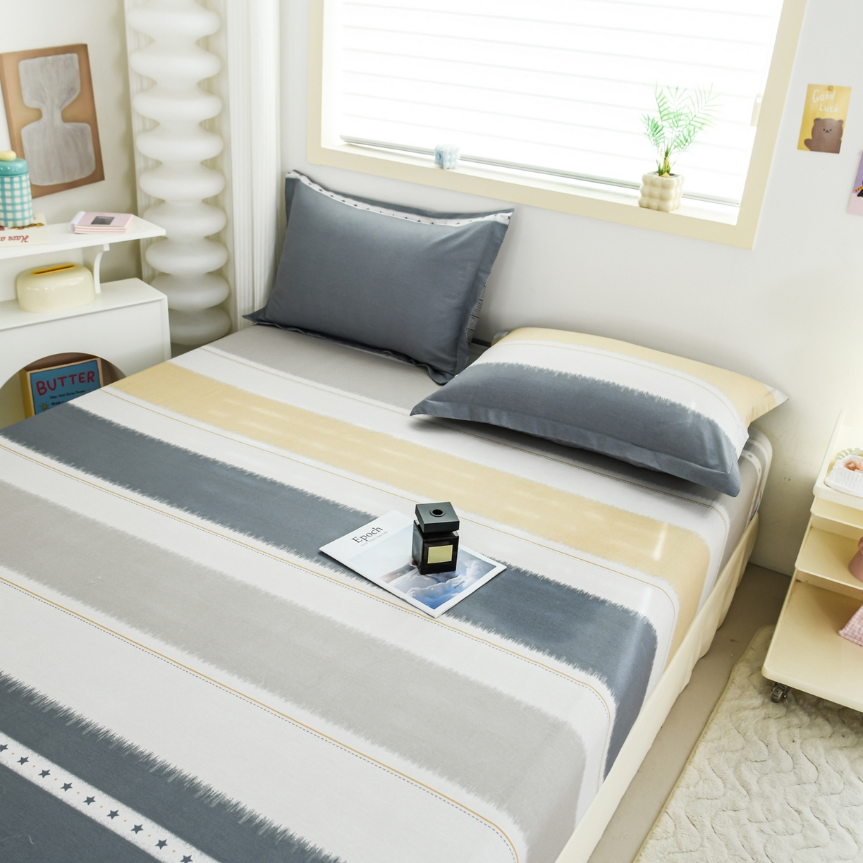 91家纺网 家纺一手货源 找家纺 缘舒家纺 2026新款全棉纯棉印花单床笠床笠单件 星辰大海