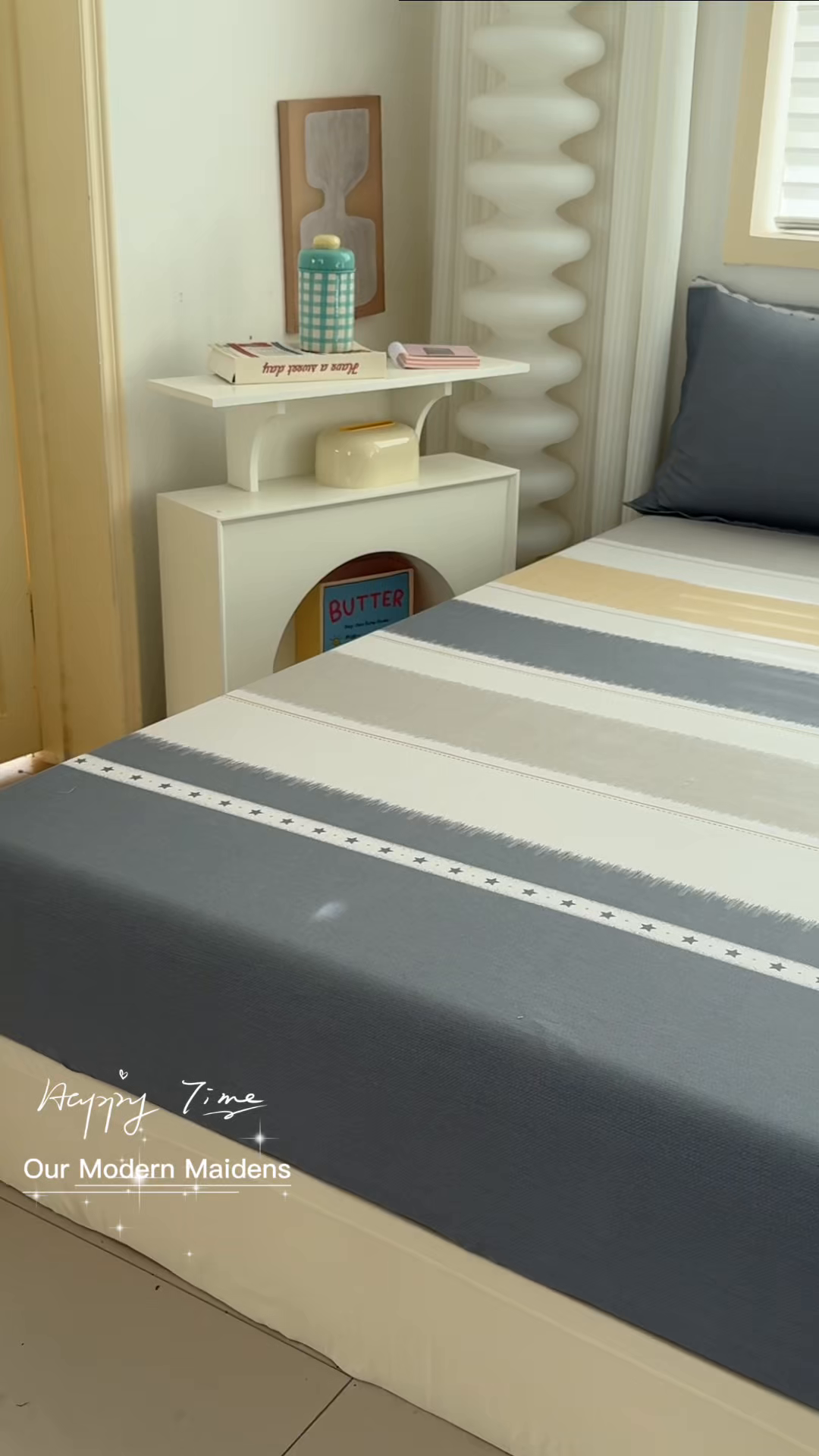 91家纺网 家纺一手货源 找家纺 缘舒家纺 2026新款全棉纯棉印花单床笠床笠单件 星辰大海