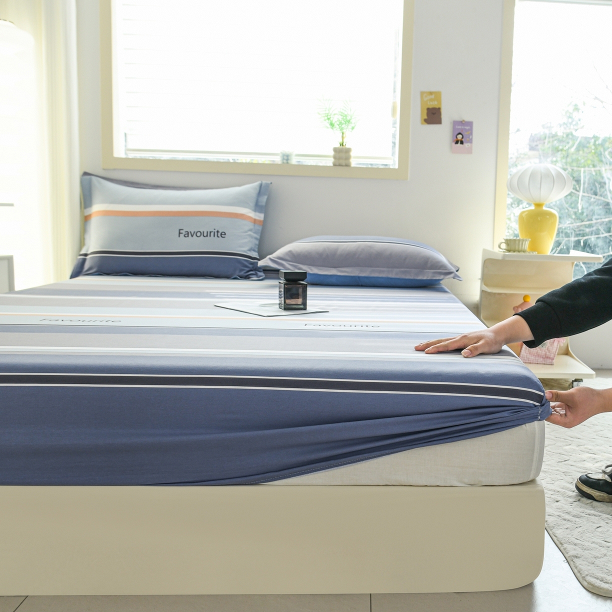 91家纺网 家纺一手货源 找家纺 缘舒家纺 2026新款全棉纯棉印花单床笠床笠单件 序章