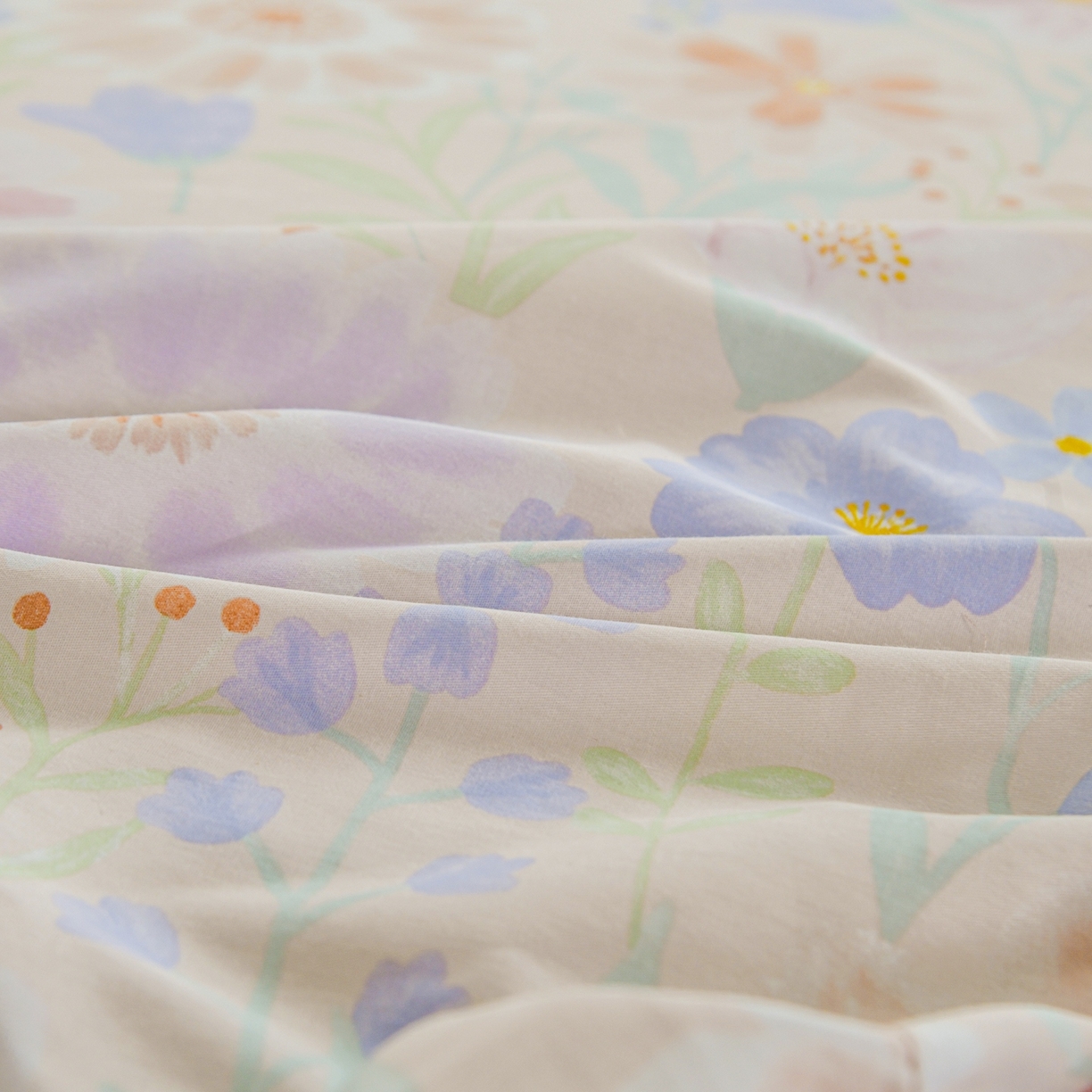 91家纺网 家纺一手货源 找家纺 缘舒家纺 2026新款全棉纯棉印花单床笠床笠单件 妍染