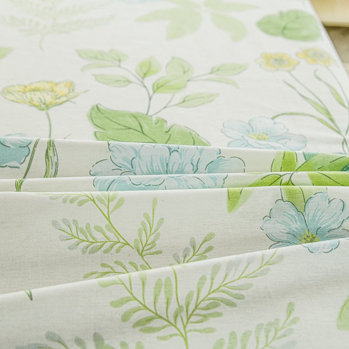 91家纺网 家纺一手货源 找家纺 缘舒家纺 2026新款全棉纯棉印花单床笠床笠单件 叶柔-绿