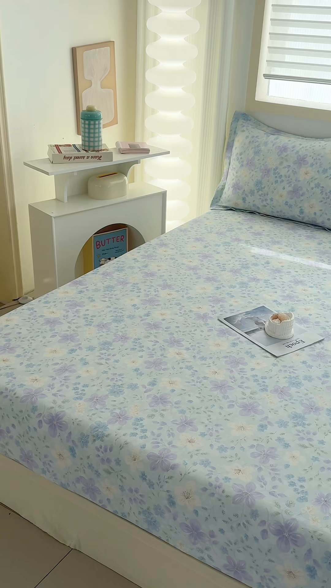 91家纺网 家纺一手货源 找家纺 缘舒家纺 2026新款全棉纯棉印花单床笠床笠单件 月泱