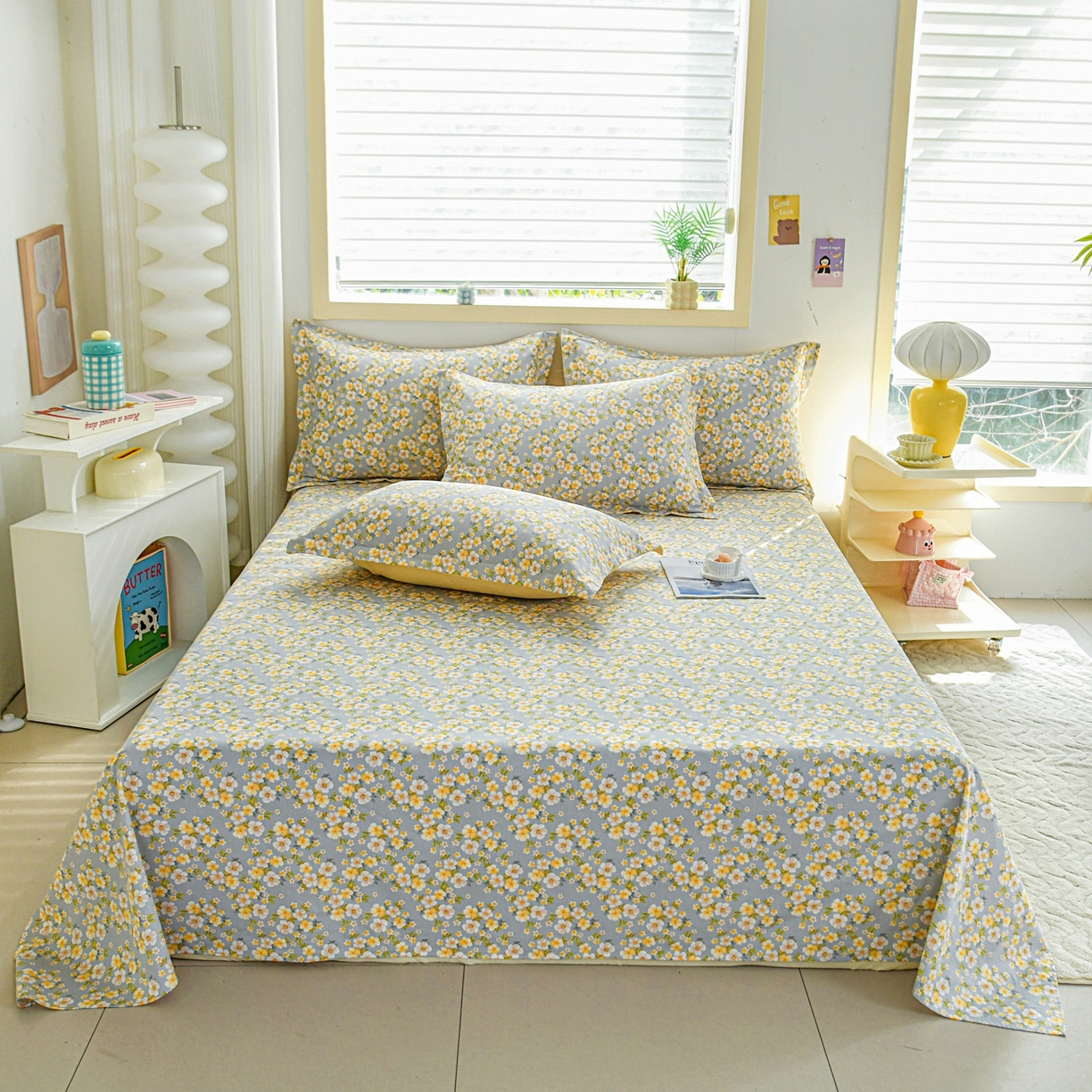 缘舒家纺 2026新款全棉纯棉印花单床单床单单件 繁花