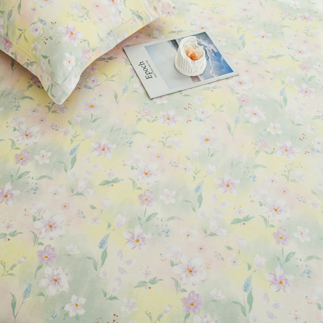 91家纺网 家纺一手货源 找家纺 缘舒家纺 2026新款全棉纯棉印花单床单床单单件 风堇