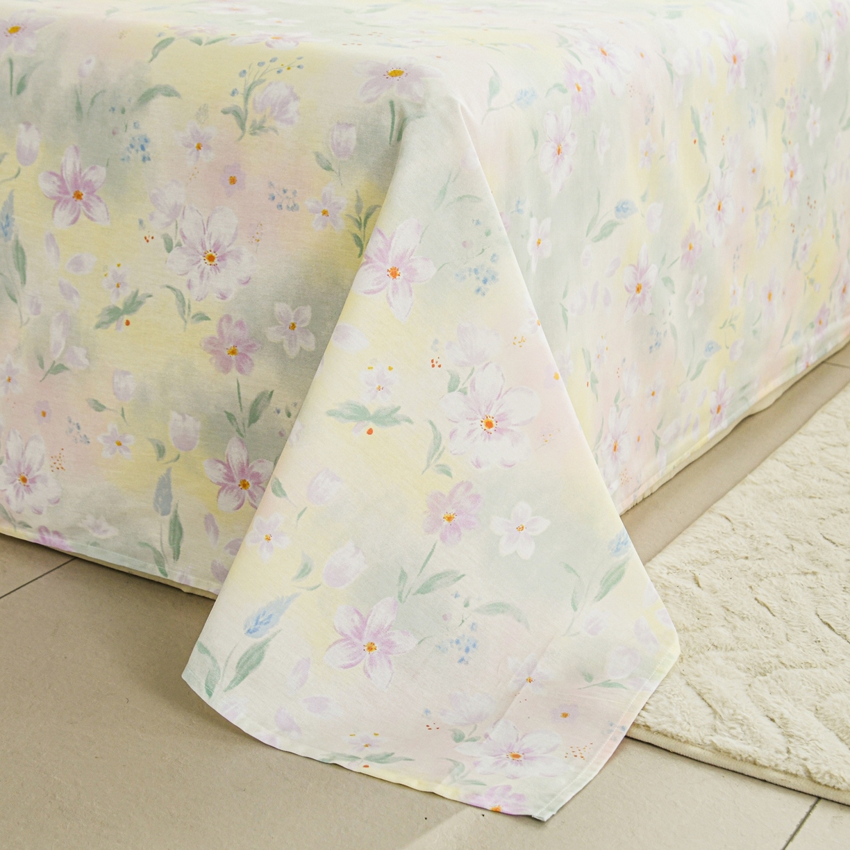 91家纺网 家纺一手货源 找家纺 缘舒家纺 2026新款全棉纯棉印花单床单床单单件 风堇