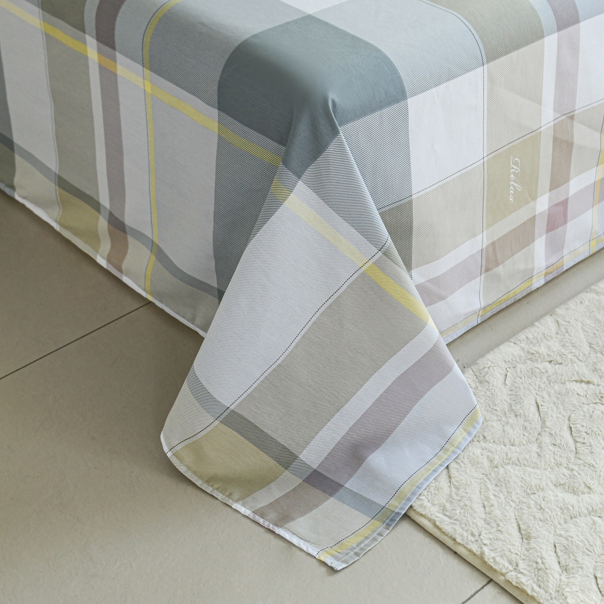 91家纺网 家纺一手货源 找家纺 缘舒家纺 2026新款全棉纯棉印花单床单床单单件 格韵