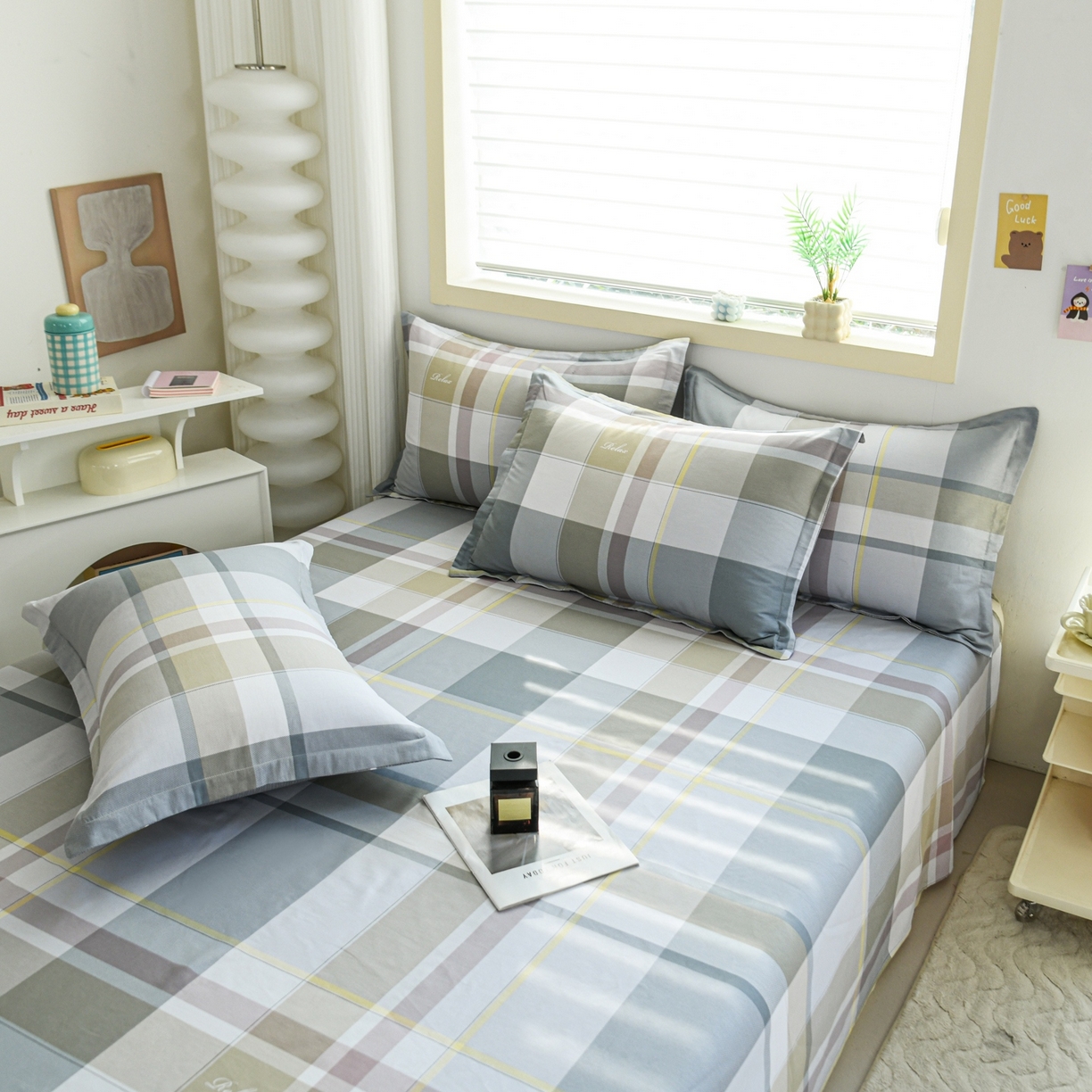 91家纺网 家纺一手货源 找家纺 缘舒家纺 2026新款全棉纯棉印花单床单床单单件 格韵