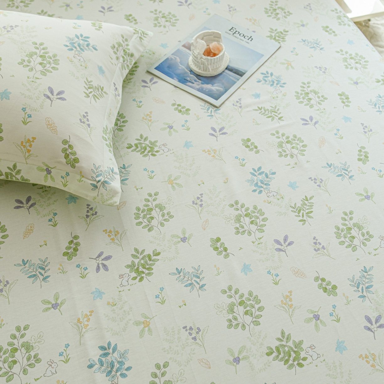 91家纺网 家纺一手货源 找家纺 缘舒家纺 2026新款全棉纯棉印花单床单床单单件 花丛小艺