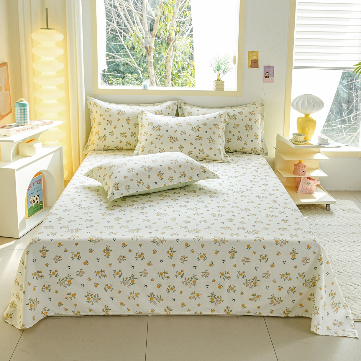 缘舒家纺 2026新款全棉纯棉印花单床单床单单件 花叙