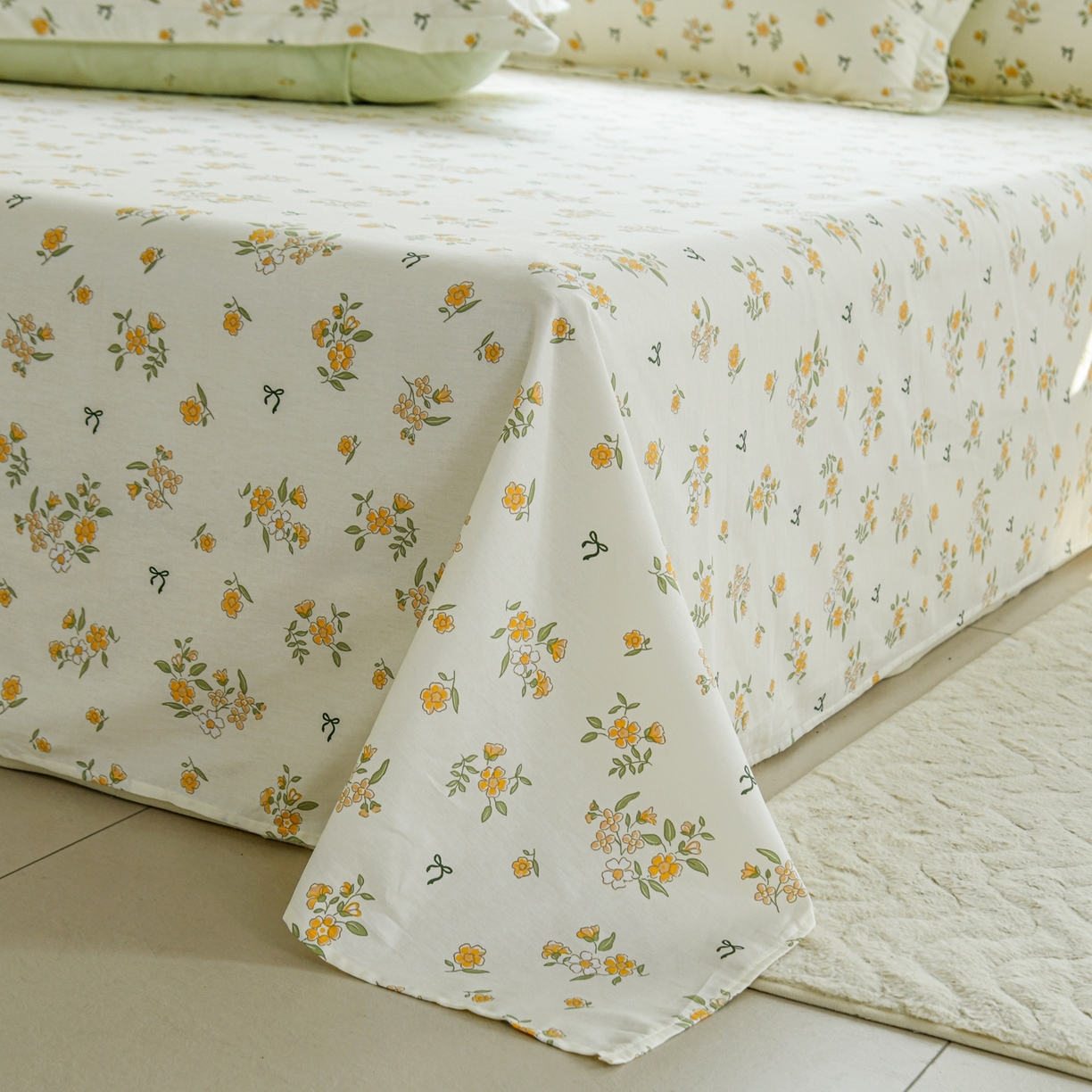 91家纺网 家纺一手货源 找家纺 缘舒家纺 2026新款全棉纯棉印花单床单床单单件 花叙