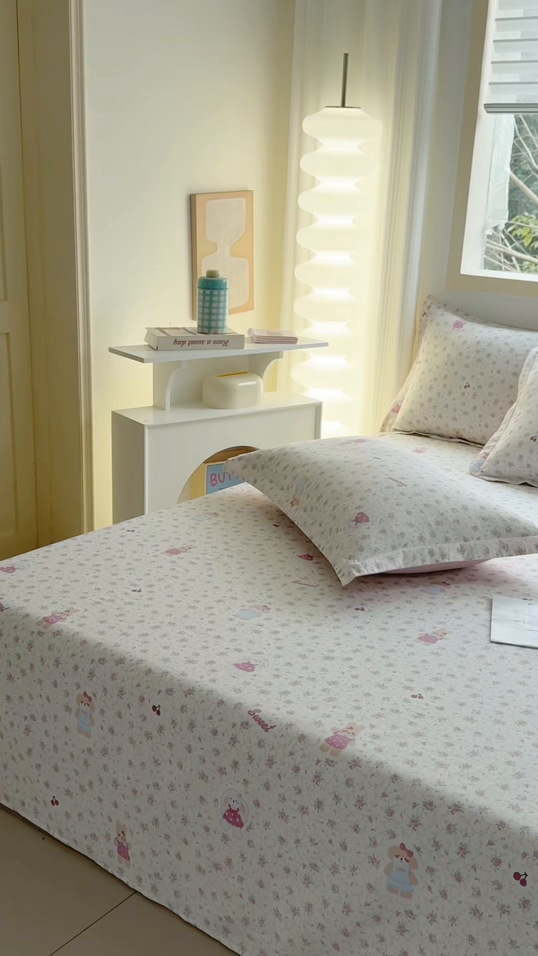 91家纺网 家纺一手货源 找家纺 缘舒家纺 2026新款全棉纯棉印花单床单床单单件 花寻觅兔-卡通类