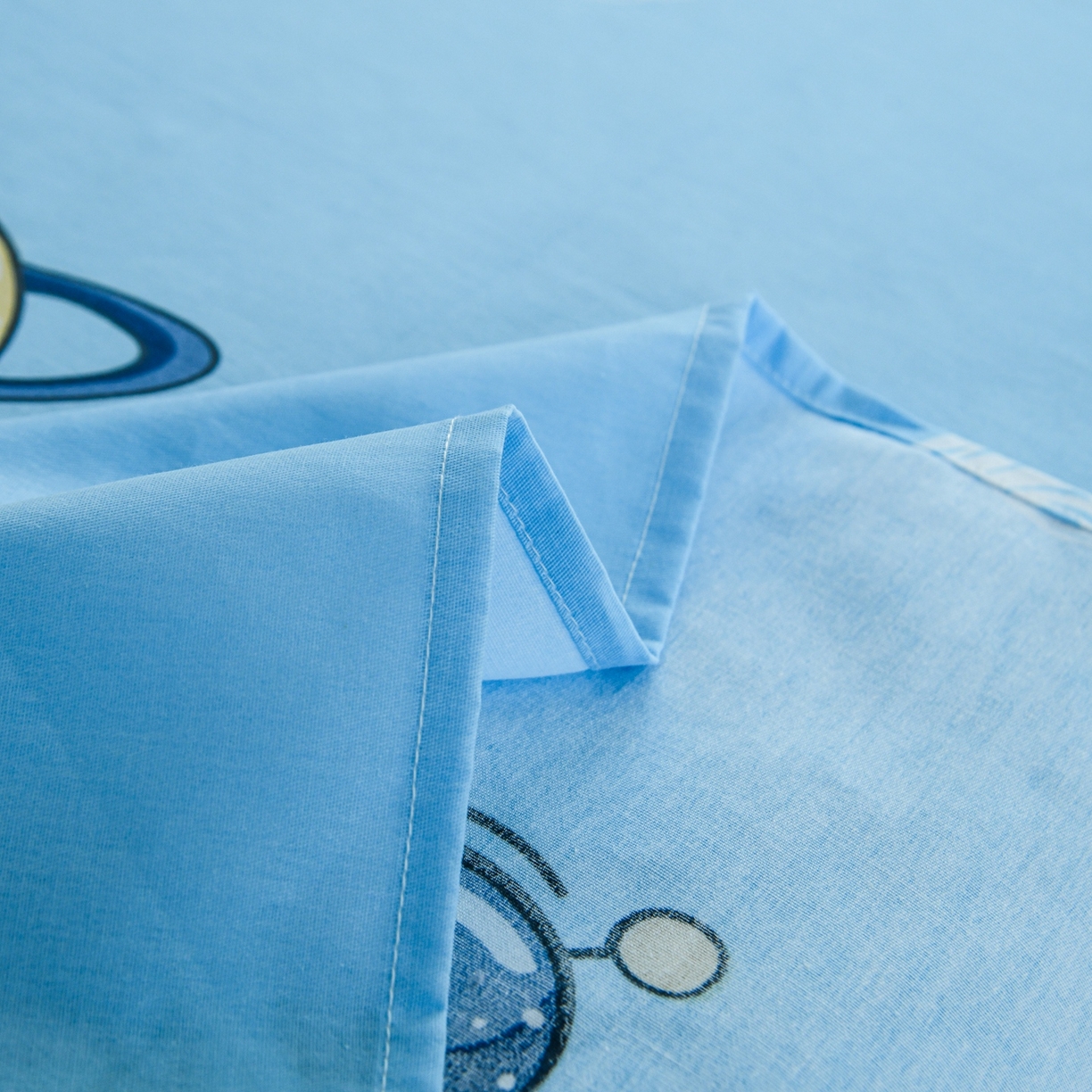 91家纺网 家纺一手货源 找家纺 缘舒家纺 2026新款全棉纯棉印花单床单床单单件 卡通类-太空奇遇-大板