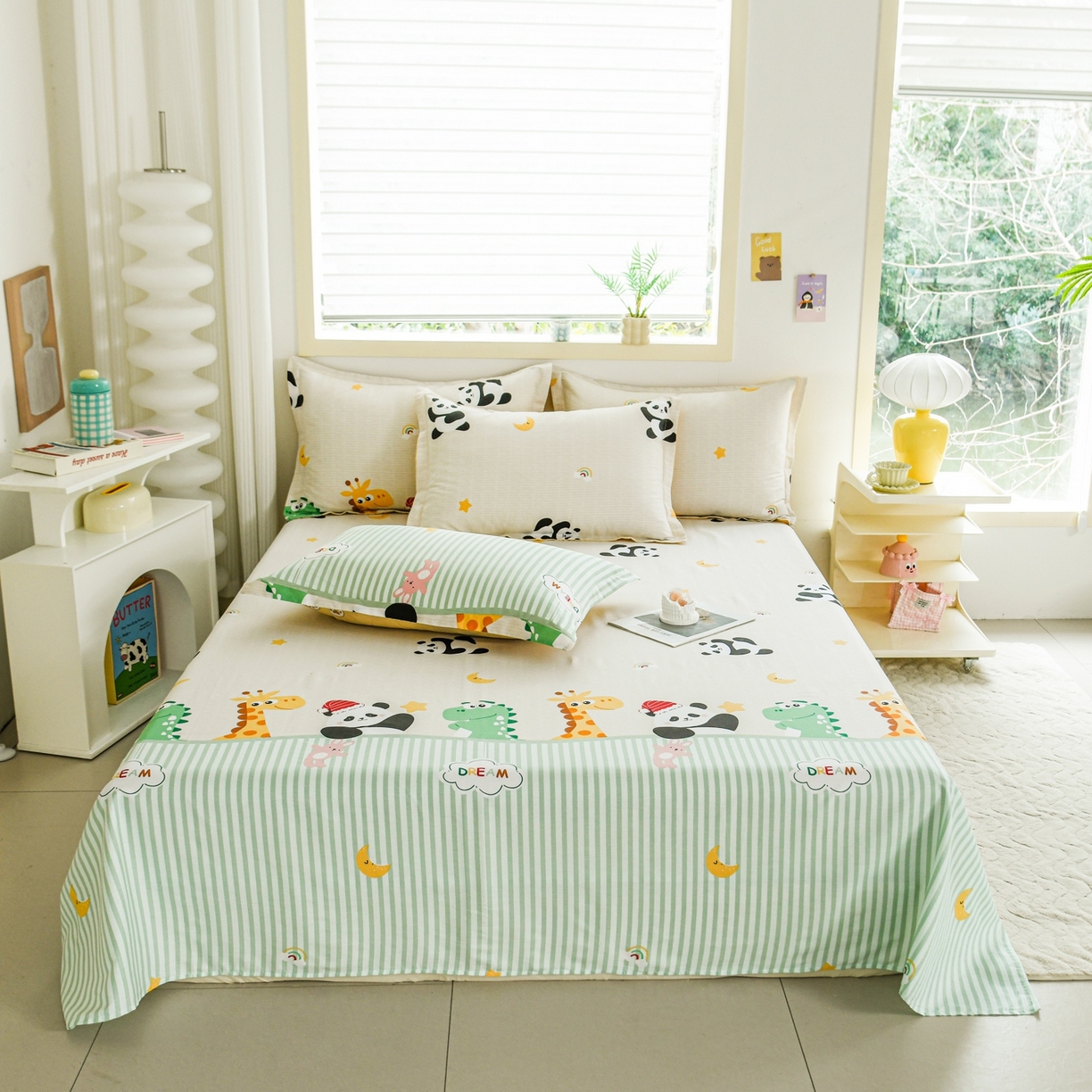 缘舒家纺 2026新款全棉纯棉印花单床单床单单件 萌宠乐园