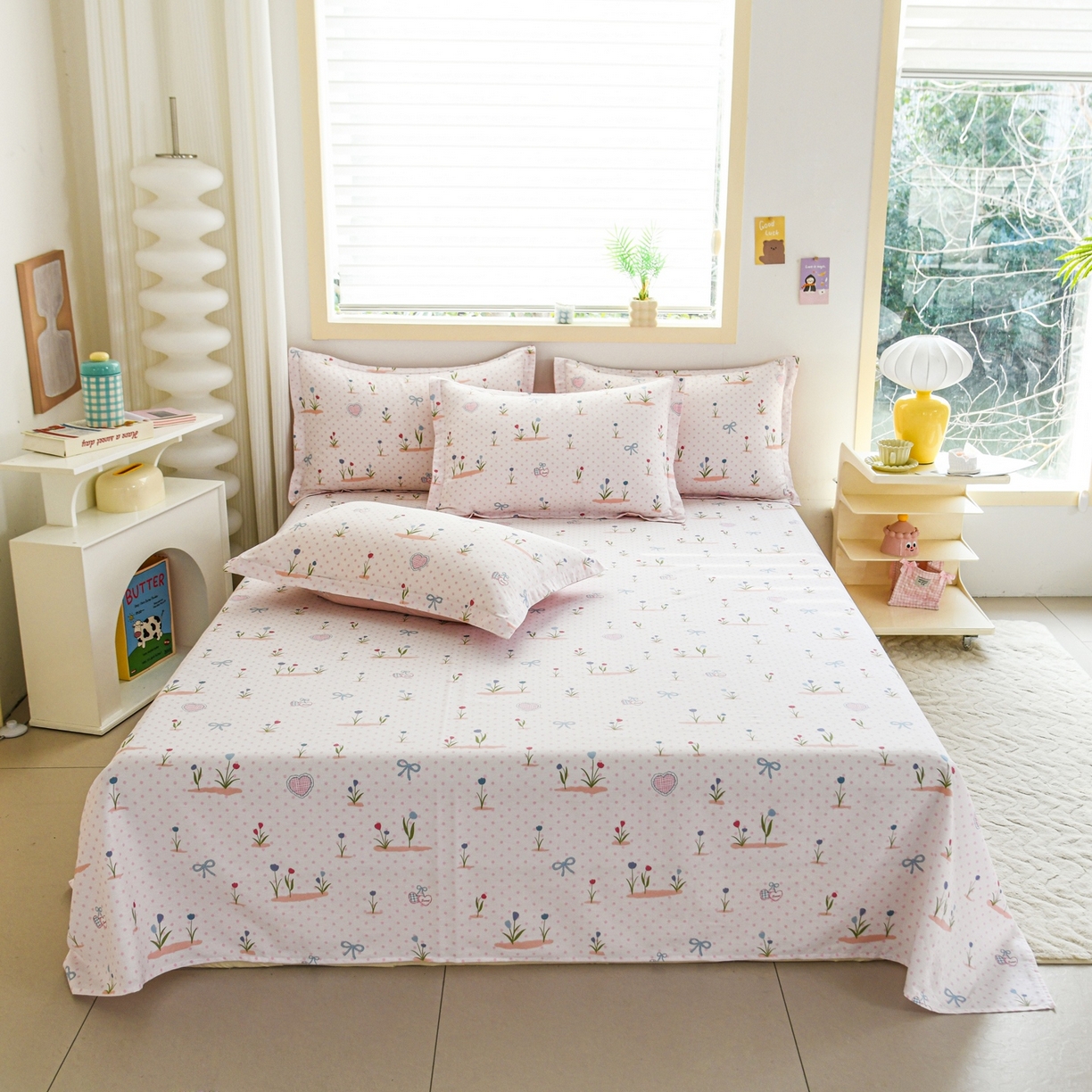 缘舒家纺 2026新款全棉纯棉印花单床单床单单件 软萌芽芽