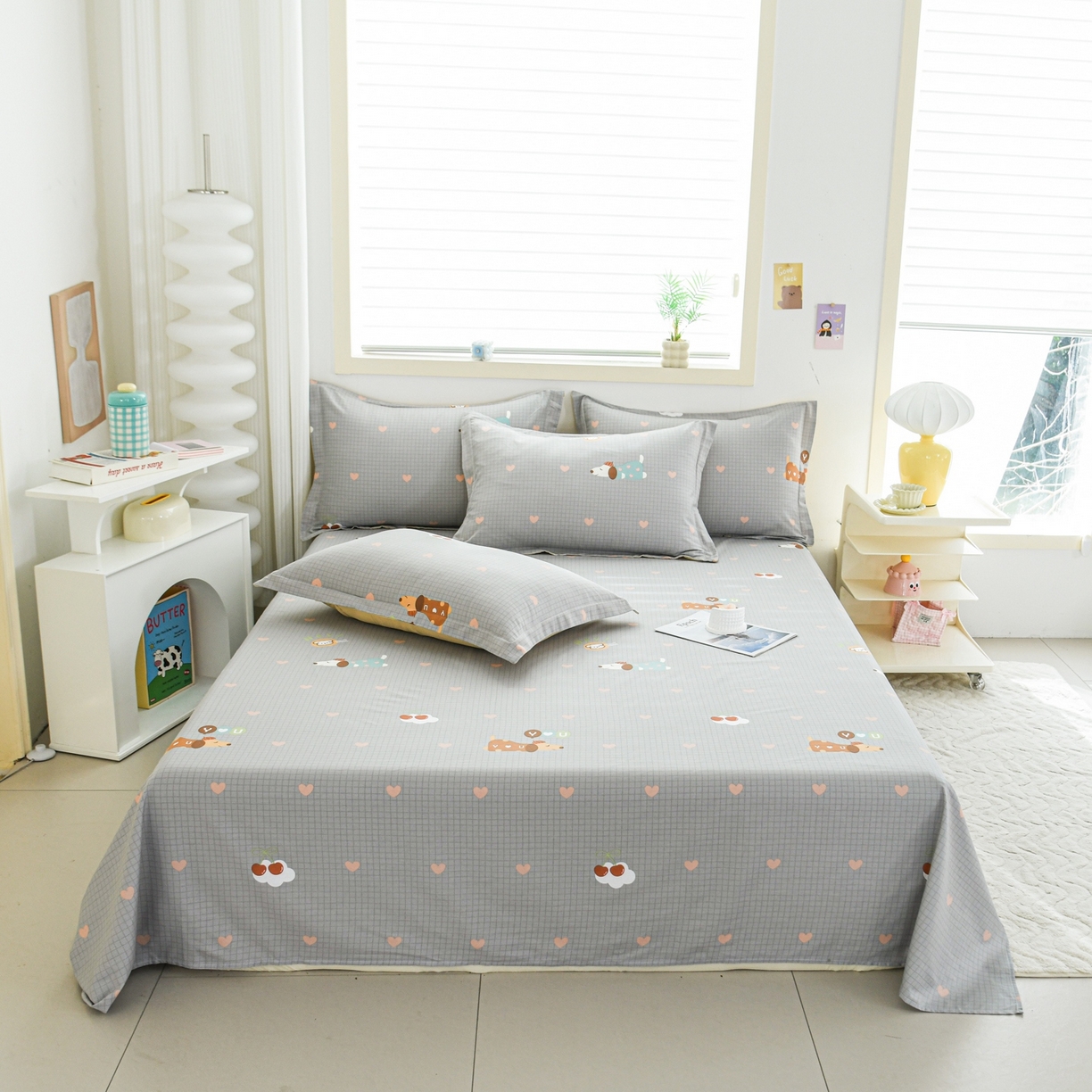 缘舒家纺 2026新款全棉纯棉印花单床单床单单件 甜梦