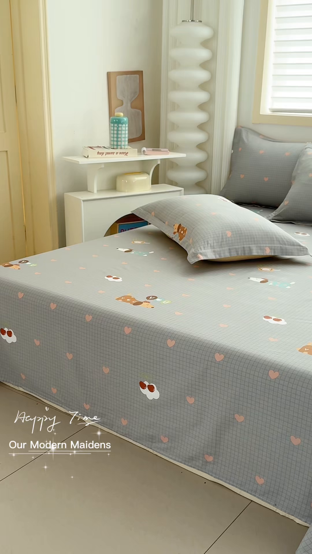 91家纺网 家纺一手货源 找家纺 缘舒家纺 2026新款全棉纯棉印花单床单床单单件 甜梦