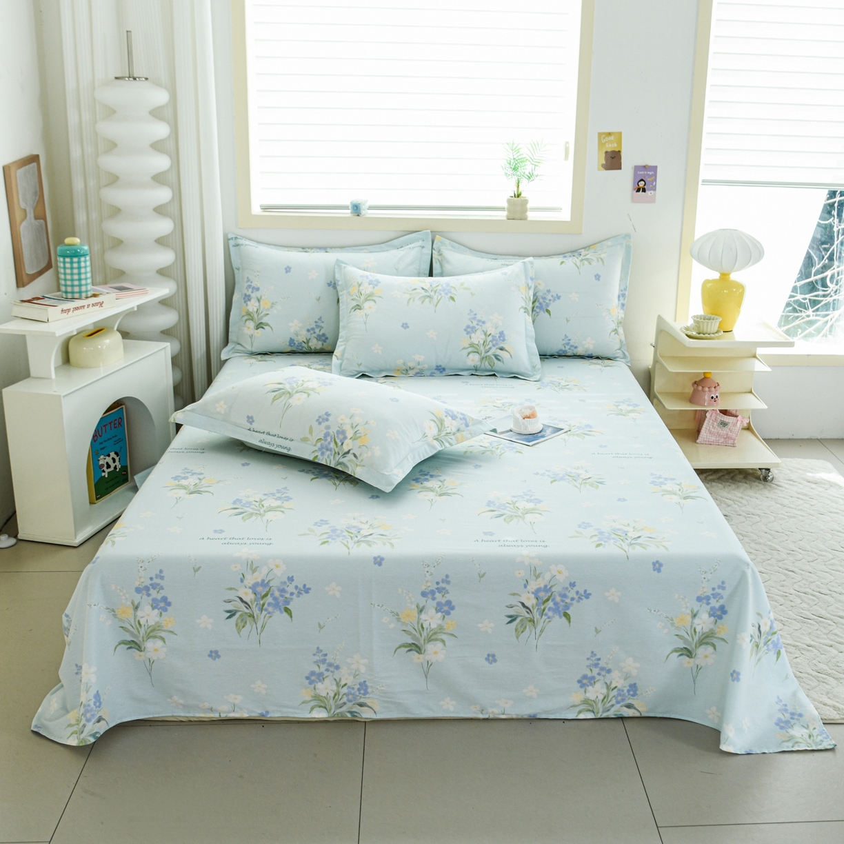 缘舒家纺 2026新款全棉纯棉印花单床单床单单件 雾莲