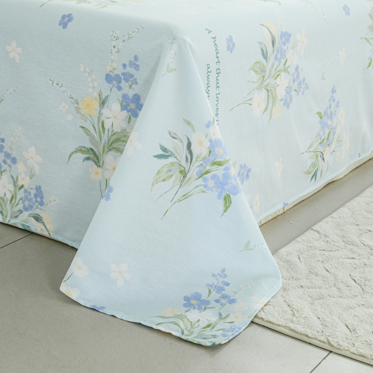 91家纺网 家纺一手货源 找家纺 缘舒家纺 2026新款全棉纯棉印花单床单床单单件 雾莲