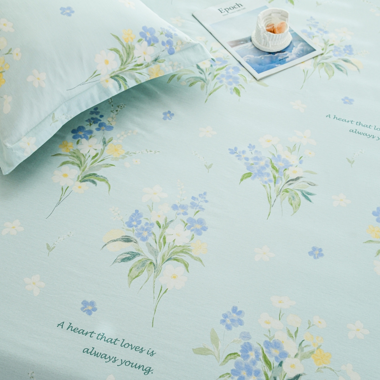 91家纺网 家纺一手货源 找家纺 缘舒家纺 2026新款全棉纯棉印花单床单床单单件 雾莲