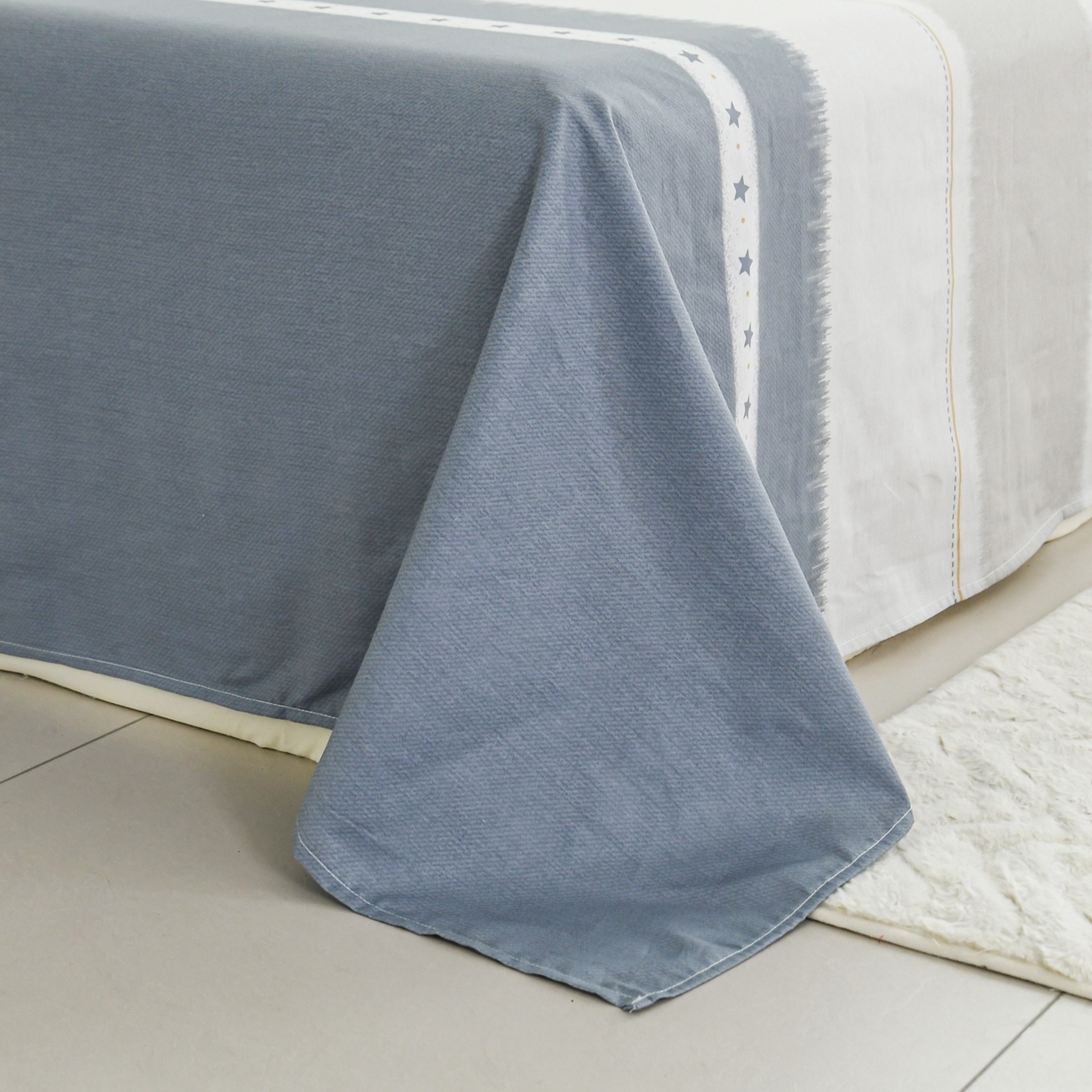 91家纺网 家纺一手货源 找家纺 缘舒家纺 2026新款全棉纯棉印花单床单床单单件 星辰大海