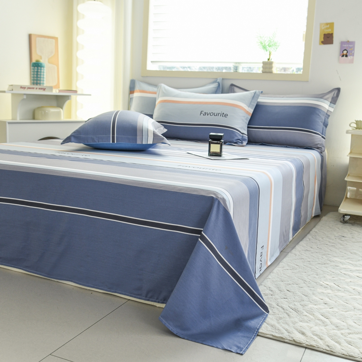 91家纺网 家纺一手货源 找家纺 缘舒家纺 2026新款全棉纯棉印花单床单床单单件 序章