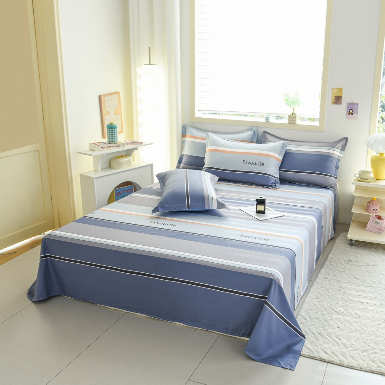 91家纺网 家纺一手货源 找家纺 缘舒家纺 2026新款全棉纯棉印花单床单床单单件 序章