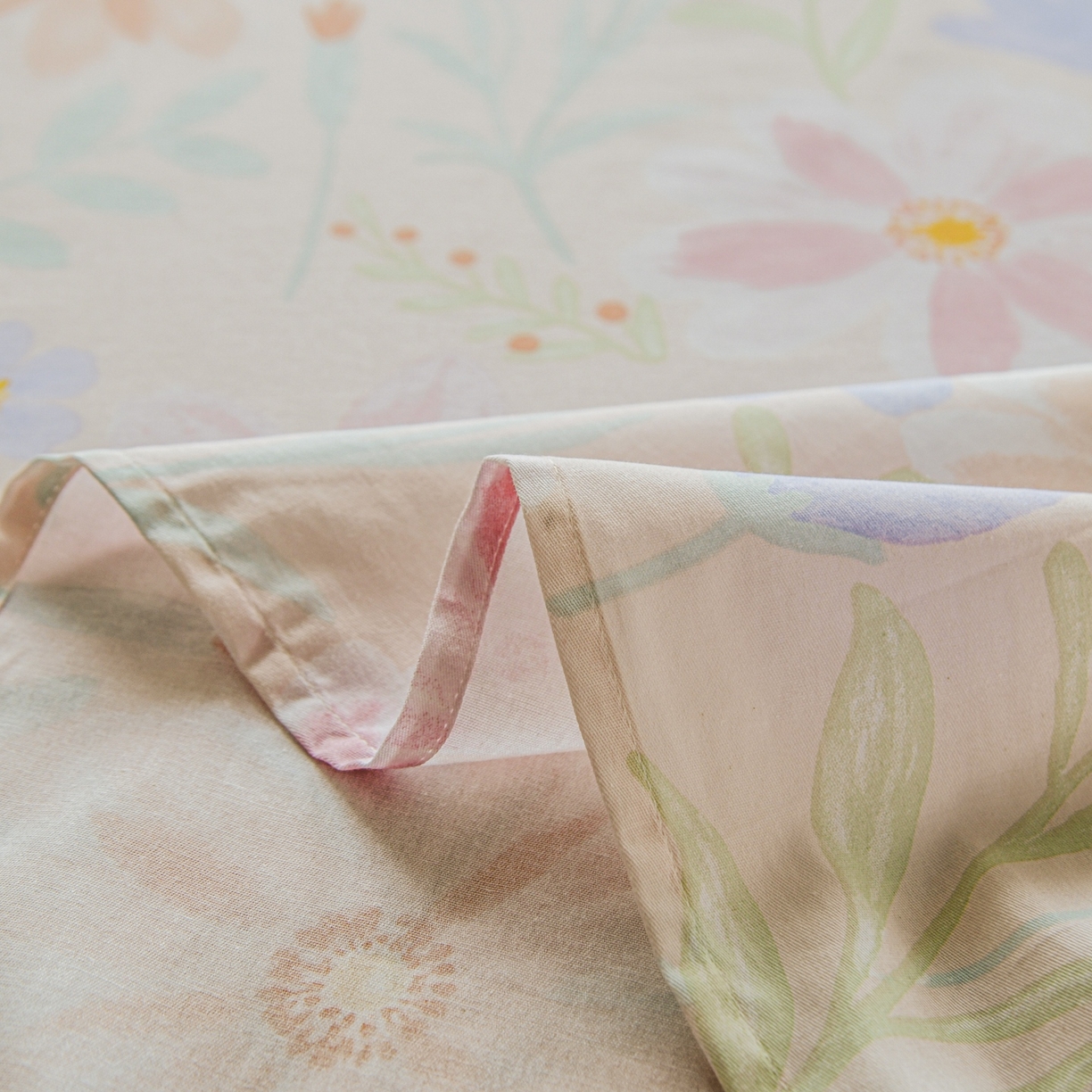 91家纺网 家纺一手货源 找家纺 缘舒家纺 2026新款全棉纯棉印花单床单床单单件 妍染