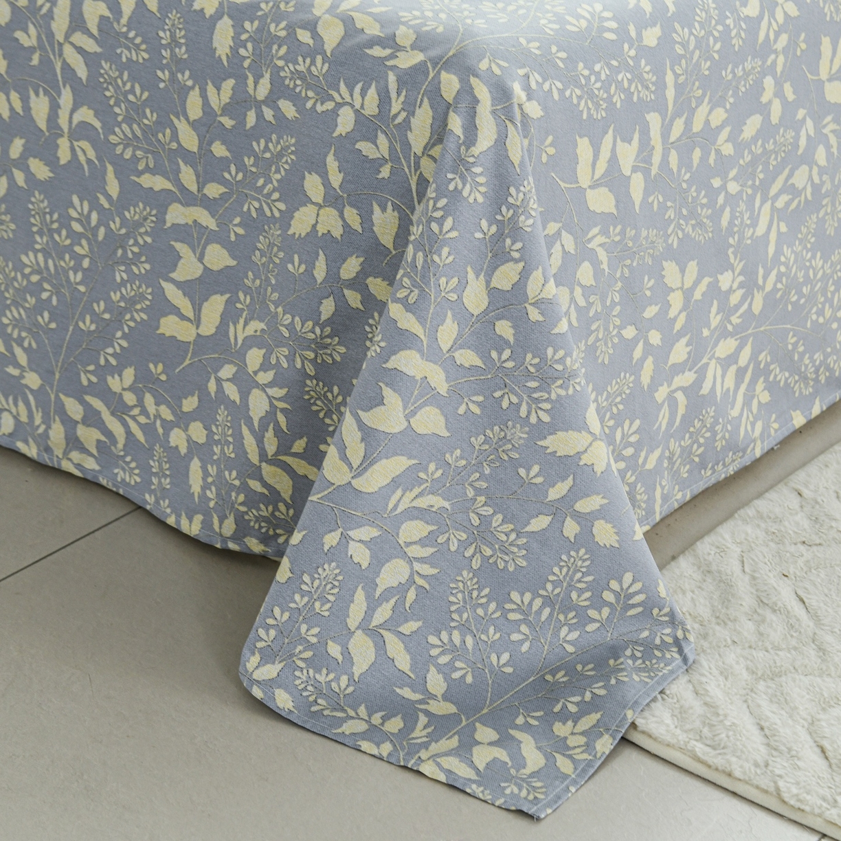 91家纺网 家纺一手货源 找家纺 缘舒家纺 2026新款全棉纯棉印花单床单床单单件 叶韵-灰