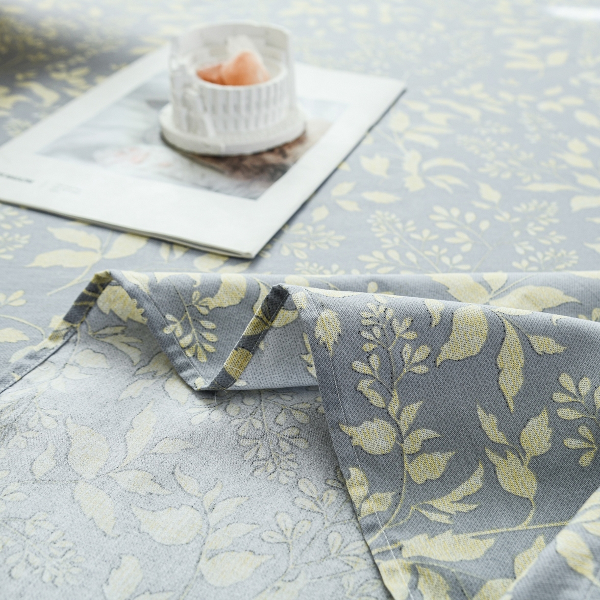 91家纺网 家纺一手货源 找家纺 缘舒家纺 2026新款全棉纯棉印花单床单床单单件 叶韵-灰