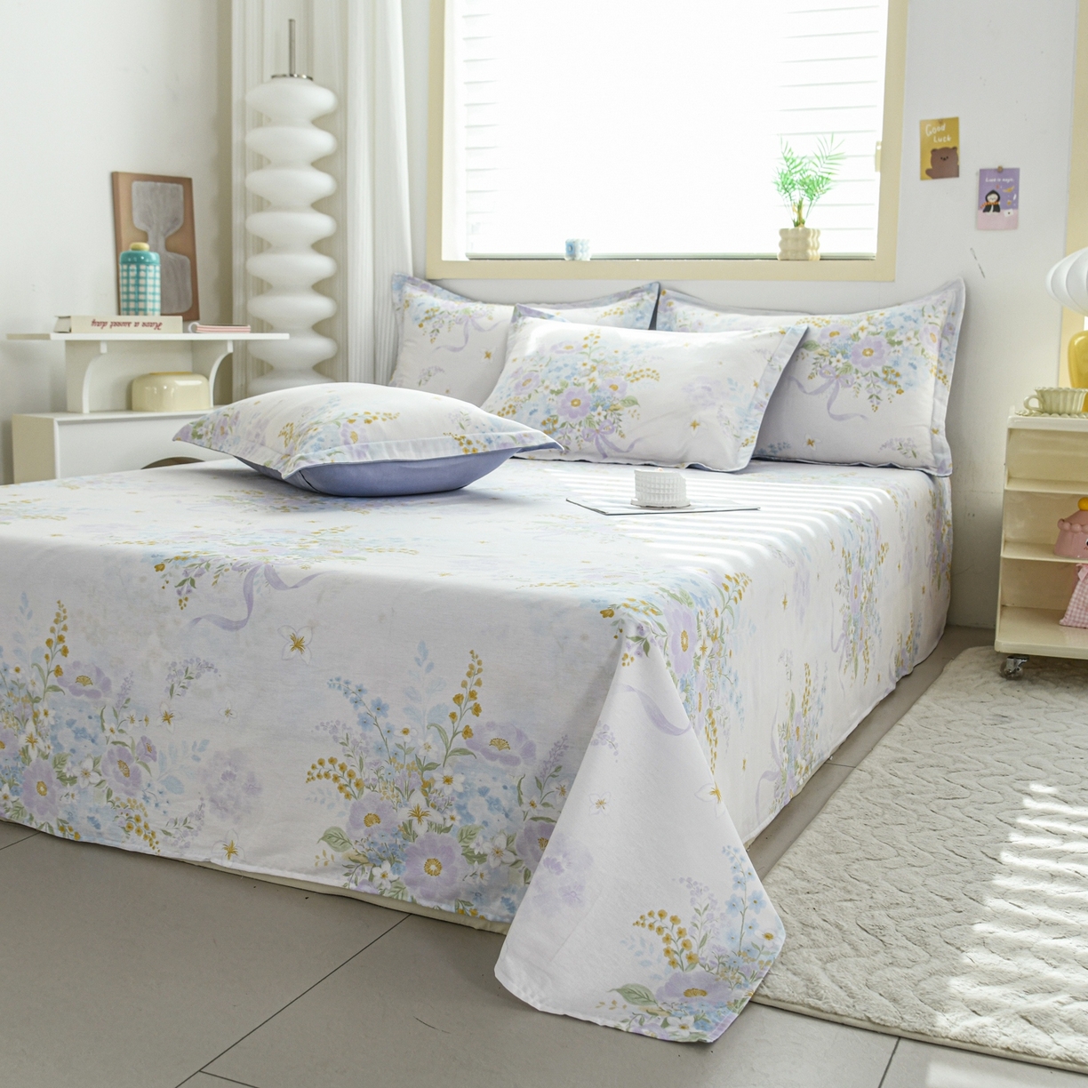 91家纺网 家纺一手货源 找家纺 缘舒家纺 2026新款全棉纯棉印花单床单床单单件 悠悠仙境