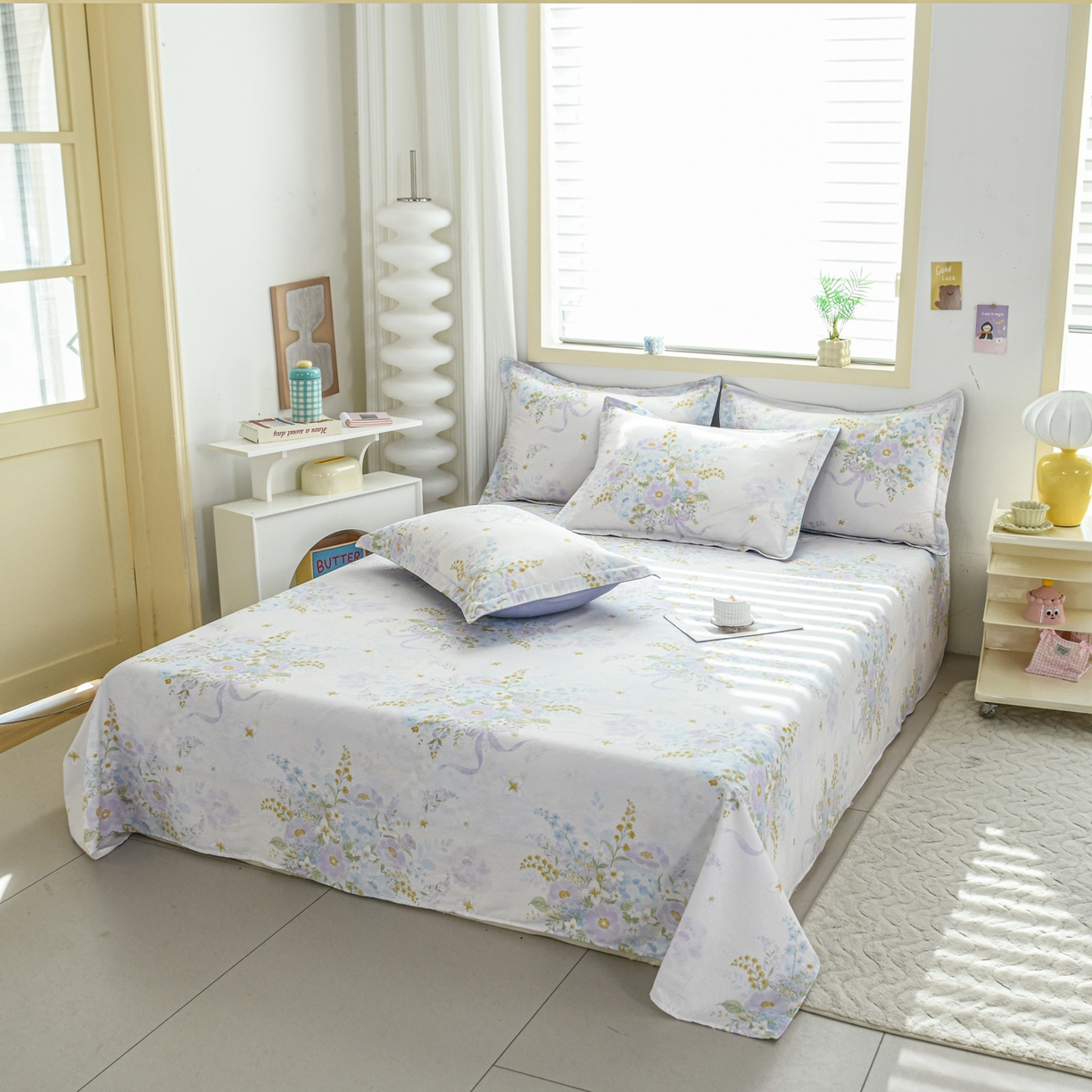 91家纺网 家纺一手货源 找家纺 缘舒家纺 2026新款全棉纯棉印花单床单床单单件 悠悠仙境