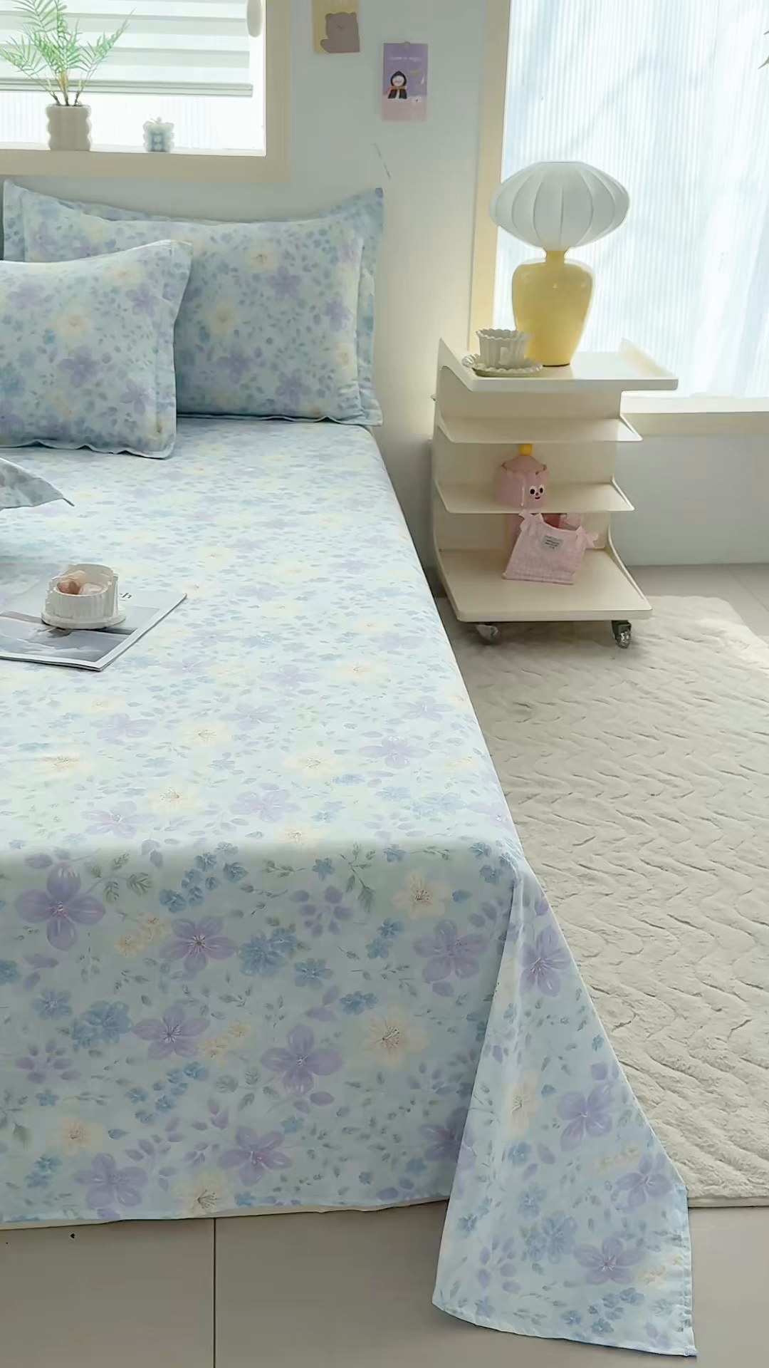 91家纺网 家纺一手货源 找家纺 缘舒家纺 2026新款全棉纯棉印花单床单床单单件 月泱