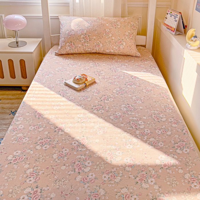 91家纺网 家纺一手货源 找家纺 （总）纽缦家纺 2026新款云感提花双层纱学生床笠