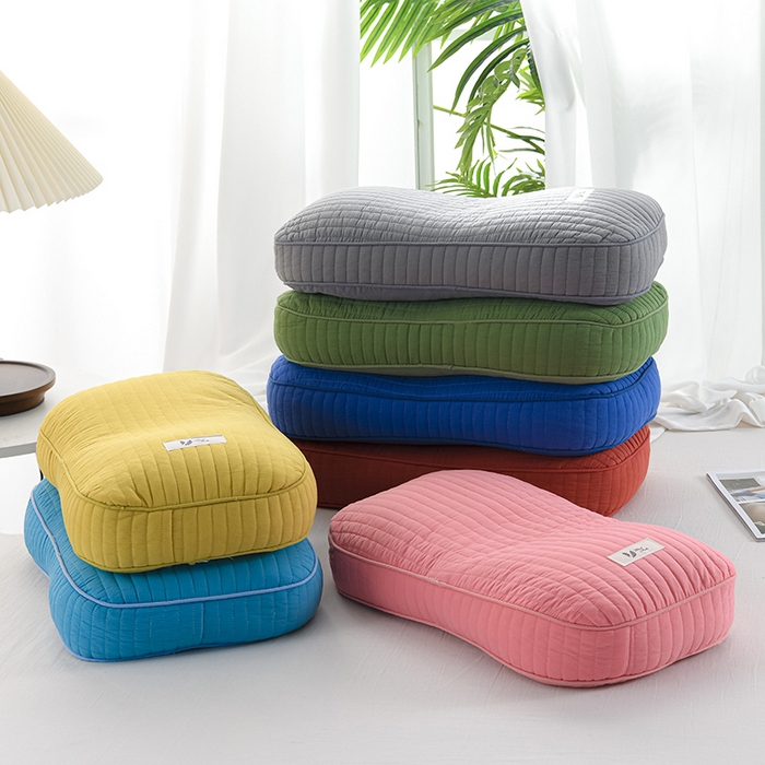 91家纺网 家纺一手货源 找家纺 （总）仁宇枕业 2026新款全棉磨毛全荞麦枕头韩式砂洗全荞麦枕枕头枕芯