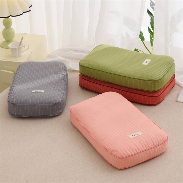 91家纺网 家纺一手货源 找家纺 （总）仁宇枕业 2026新款全棉磨毛全荞麦枕头韩式砂洗全荞麦枕枕头枕芯