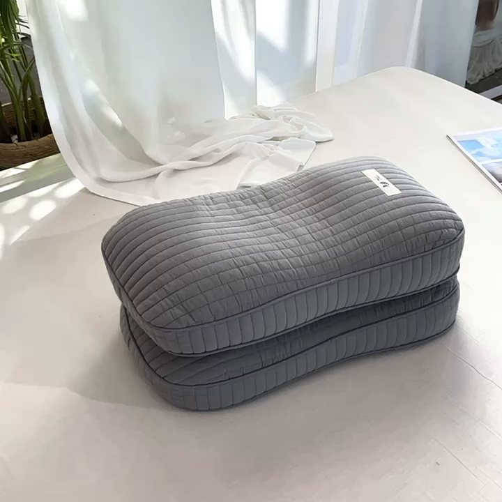 91家纺网 家纺一手货源 找家纺 （总）仁宇枕业 2026新款全棉磨毛全荞麦枕头韩式砂洗全荞麦枕枕头枕芯