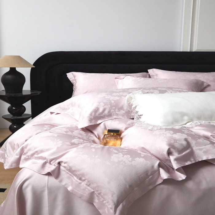 91家纺网 家纺一手货源 找家纺 淳绵 天丝棉提花套件 曼德拉 优雅紫