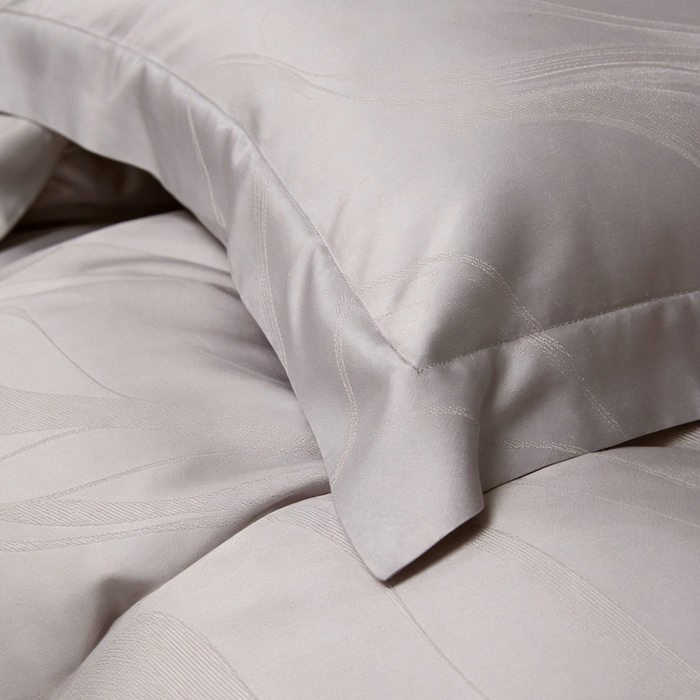 91家纺网 家纺一手货源 找家纺 淳绵 天丝棉提花套件 阿曼达 幻影灰