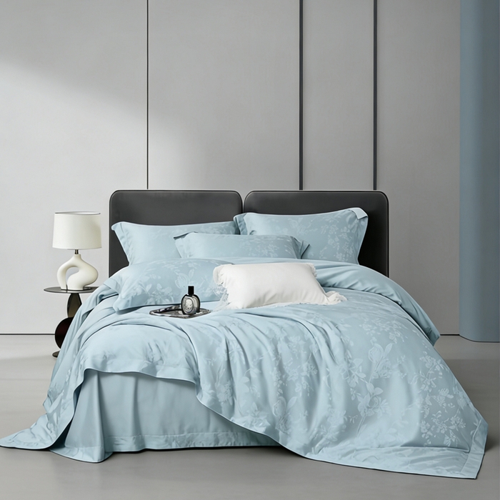 淳绵 天丝棉提花套件 歌瑞娅 天空蓝