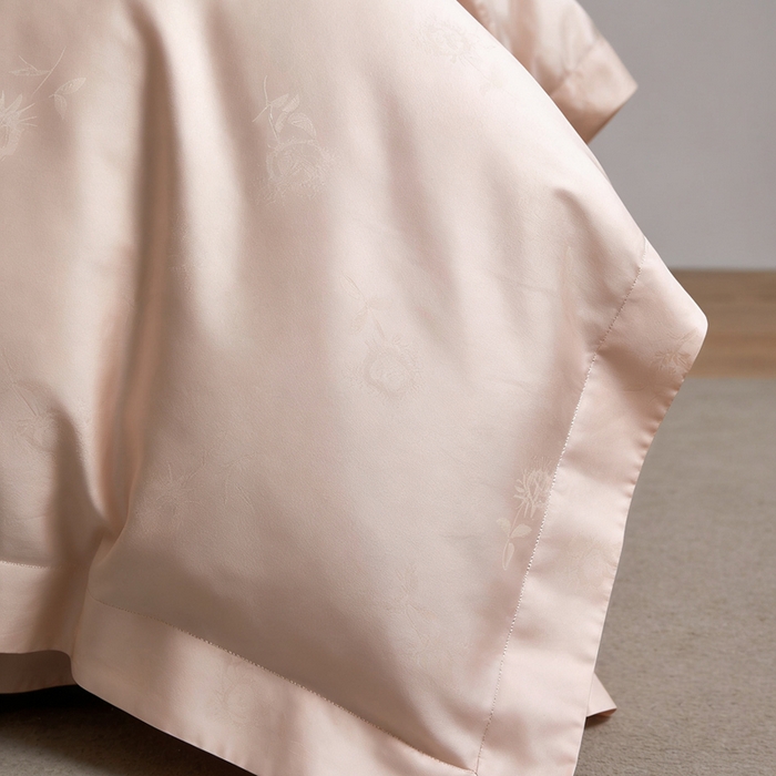 91家纺网 家纺一手货源 找家纺 淳绵 天丝棉提花套件 罗兹 风情粉