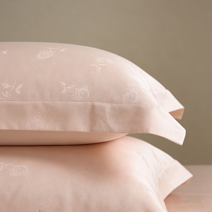 91家纺网 家纺一手货源 找家纺 淳绵 天丝棉提花套件 罗兹 风情粉