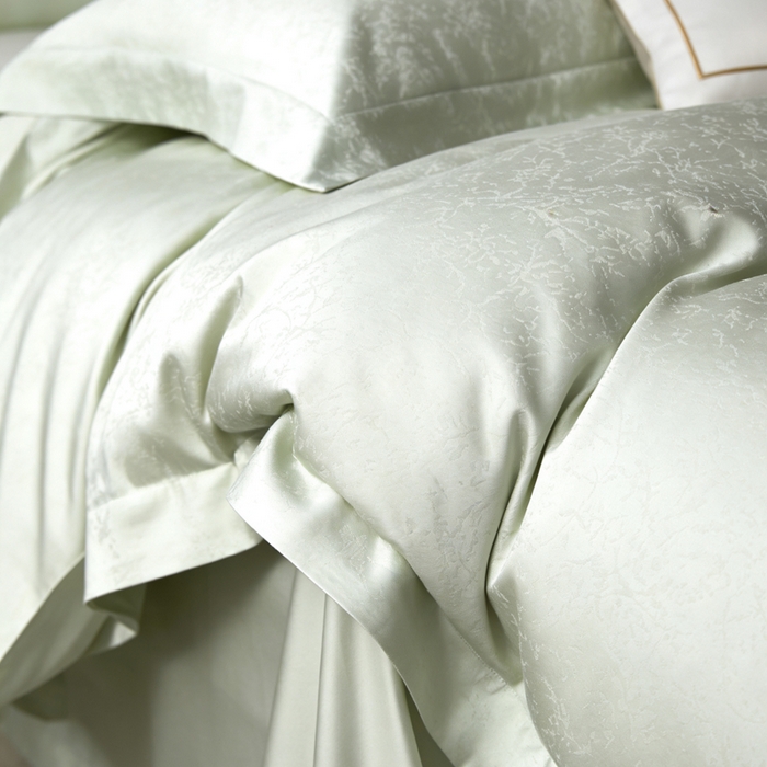 91家纺网 家纺一手货源 找家纺 淳绵 天丝棉提花套件 芊雅 炫绿